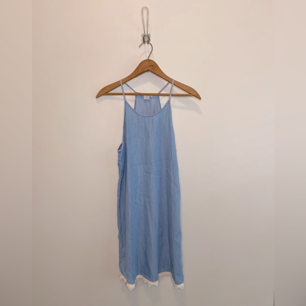 Paper Crane Chambray and Lace Dress - Picture 1 of 5